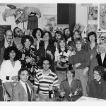 The Muppet Show cast and crew, late 1970s. Nelson is second from left in the back row. 